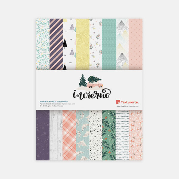 Pad de 16 hojas una vista Invierno 6" x 8"