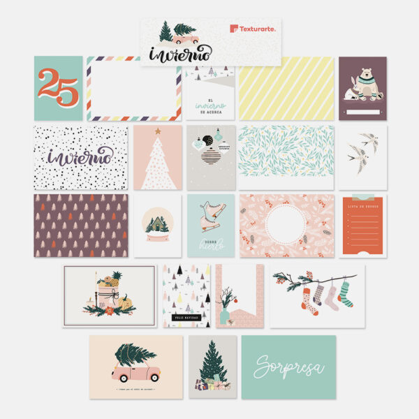 Tarjetas para diario Invierno