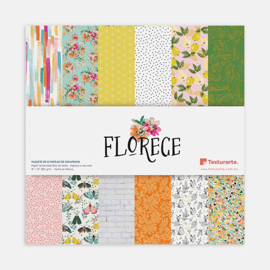Pad de 16 hojas una vista Florece 12" x 12"