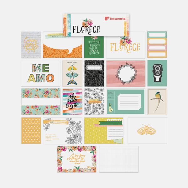 Tarjetas para diario Florece