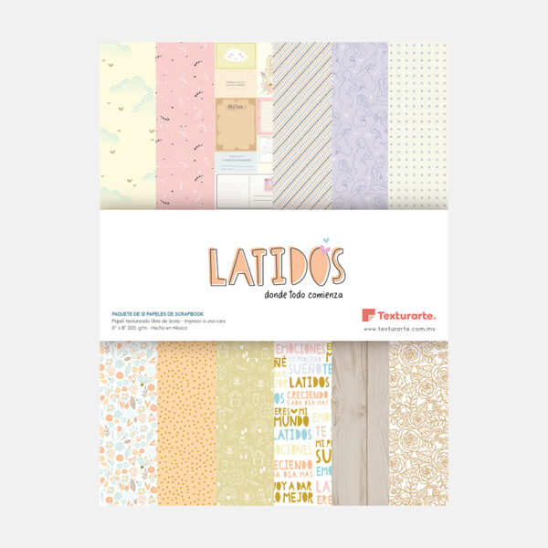 Pad de 12 hojas una vista Latidos 6" x 8"