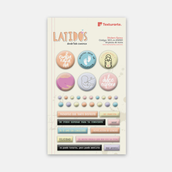 Stickers de Resina (epoxy) Latidos 01