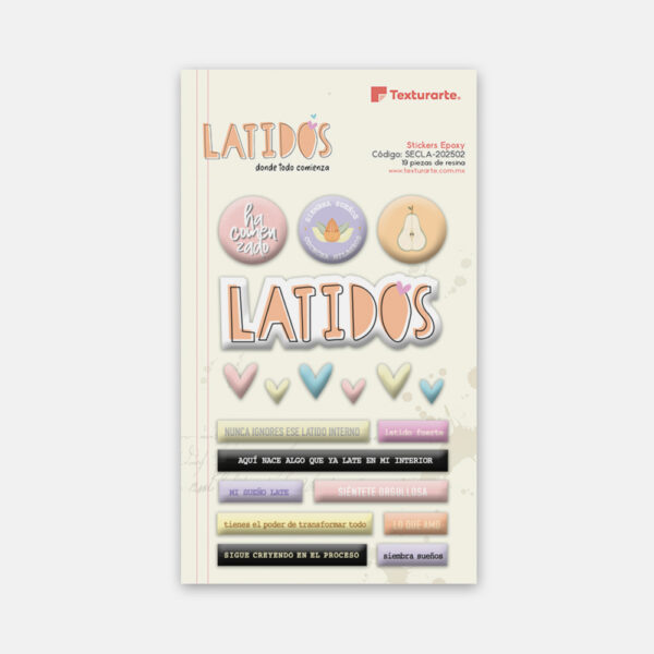 Stickers de Resina (epoxy) Latidos 02
