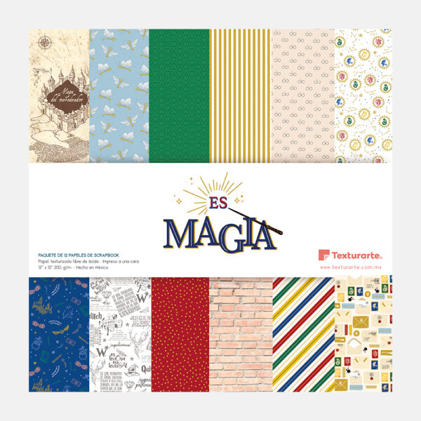 Pad de 12 hojas una vista Es Magia 12" x 12"