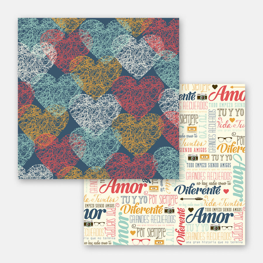 Hoja doble vista Amor Hipster 05