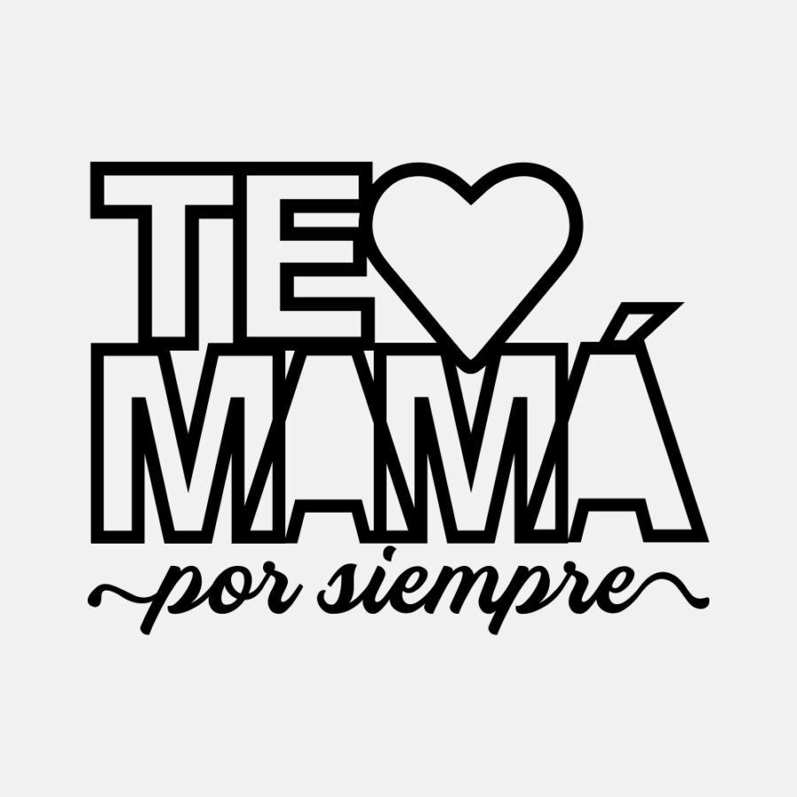 Recortables SVG Te amo mamá