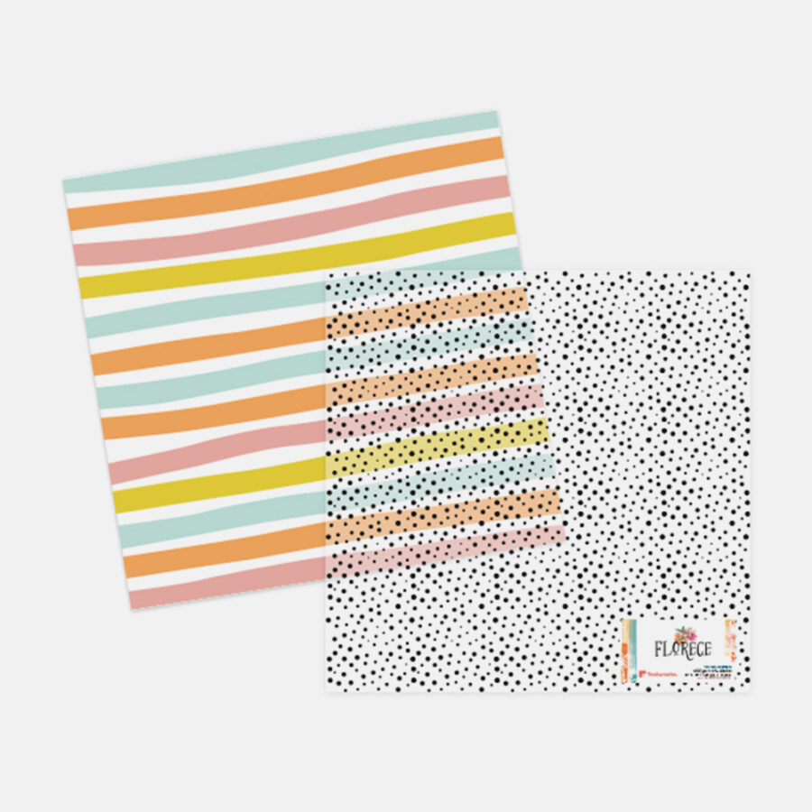 Paquete de 2 vellum impresos Florece
