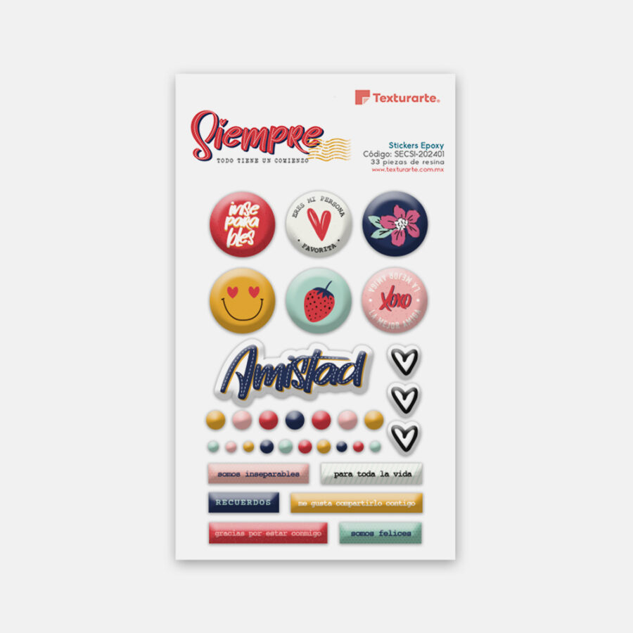 Stickers de Resina (epoxy) Siempre